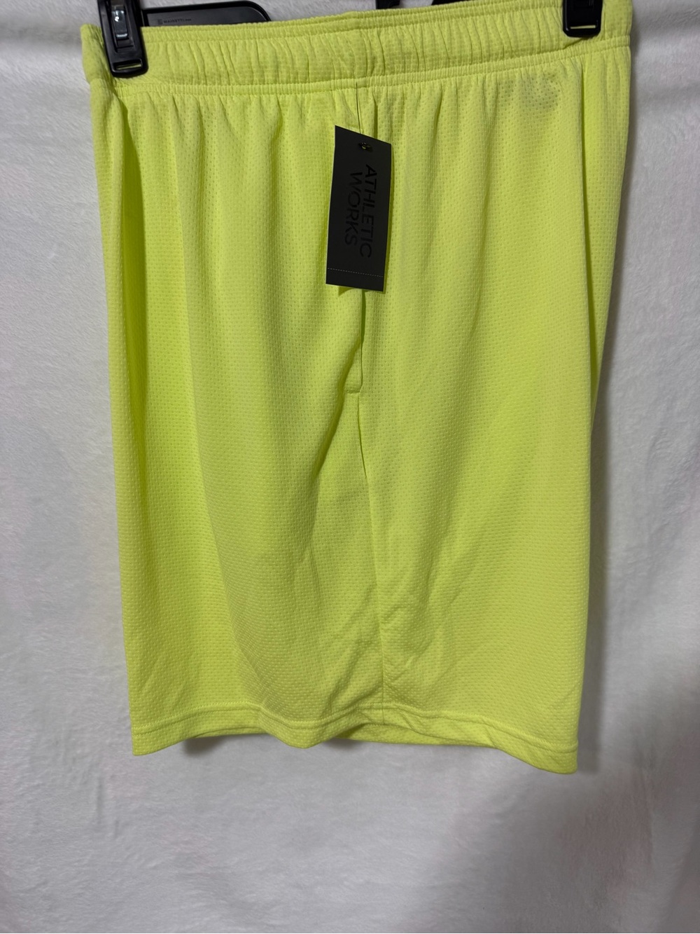 Athletic Works Men’s Neon Yellow Athletic Mesh Shorts